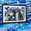 Алмазная вышивка Снежный волк Любовь на заказ Алмазная картина вышивка крестом полная дрель свадебное украшение