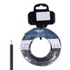 Câble Électrique - EDM - H07Z1-K - 1,5 Mm² - Noir - 25 M - Flexible - Sans Halogène