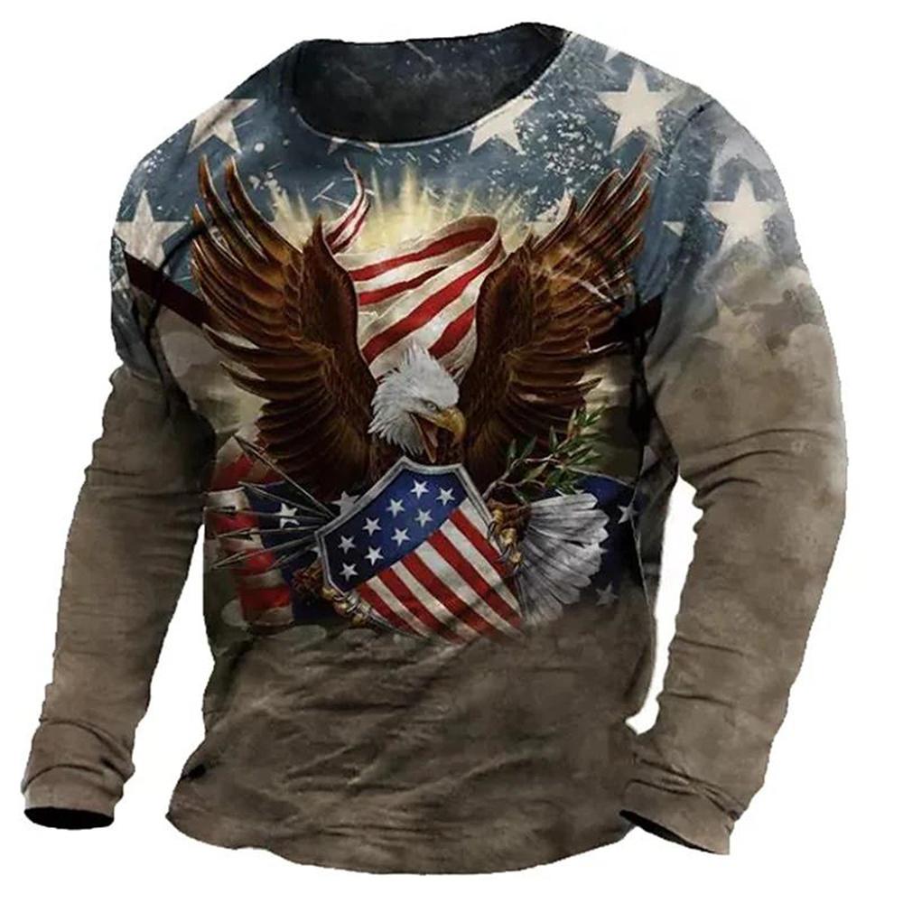 Винтажные футболки, мужская хлопковая футболка с длинными рукавами, крестоносец, рыцарь, графические топы, 5xl, футболка с 3d принтом, повседневная одежда большого размера с круглым вырезом