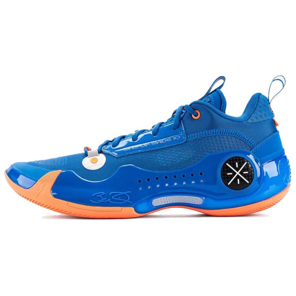 Li Ning WOW 10 износостойкие низкие мужские баскетбольные кроссовки синие ABAS083-35