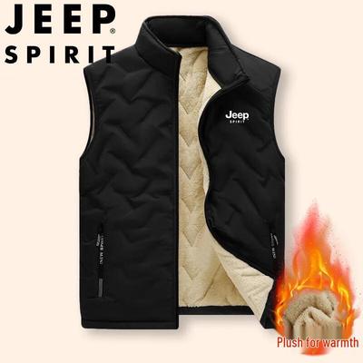 Мужская флисовая куртка-жилет с воротником-стойкой JEEP SPIRIT