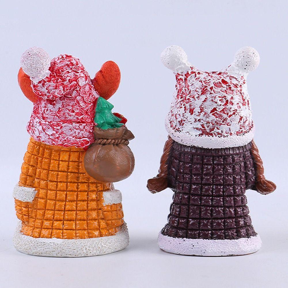 Ретро рождественские гномы Статуэтки Изделия из смолы Веселые рождественские украшения Подарки детям