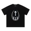 Cross-border new graffiti letter printing European and American street trendy brands loose and versatile casual men's and women's short-sleeved round