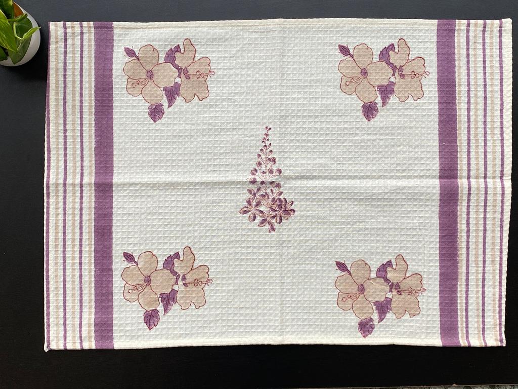 Pair of Blockprint Cotton Hand Towel