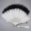 Handheld Faux Feather Plush Fan Spanish Style Lace Fan Artificial Feather Fan Bachelorette Party