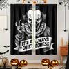 2 шт. - Занавески в готическом стиле ретро на Хэллоуин с принтом клоуна, с кулиской, домашние украшения, украшения для комнаты