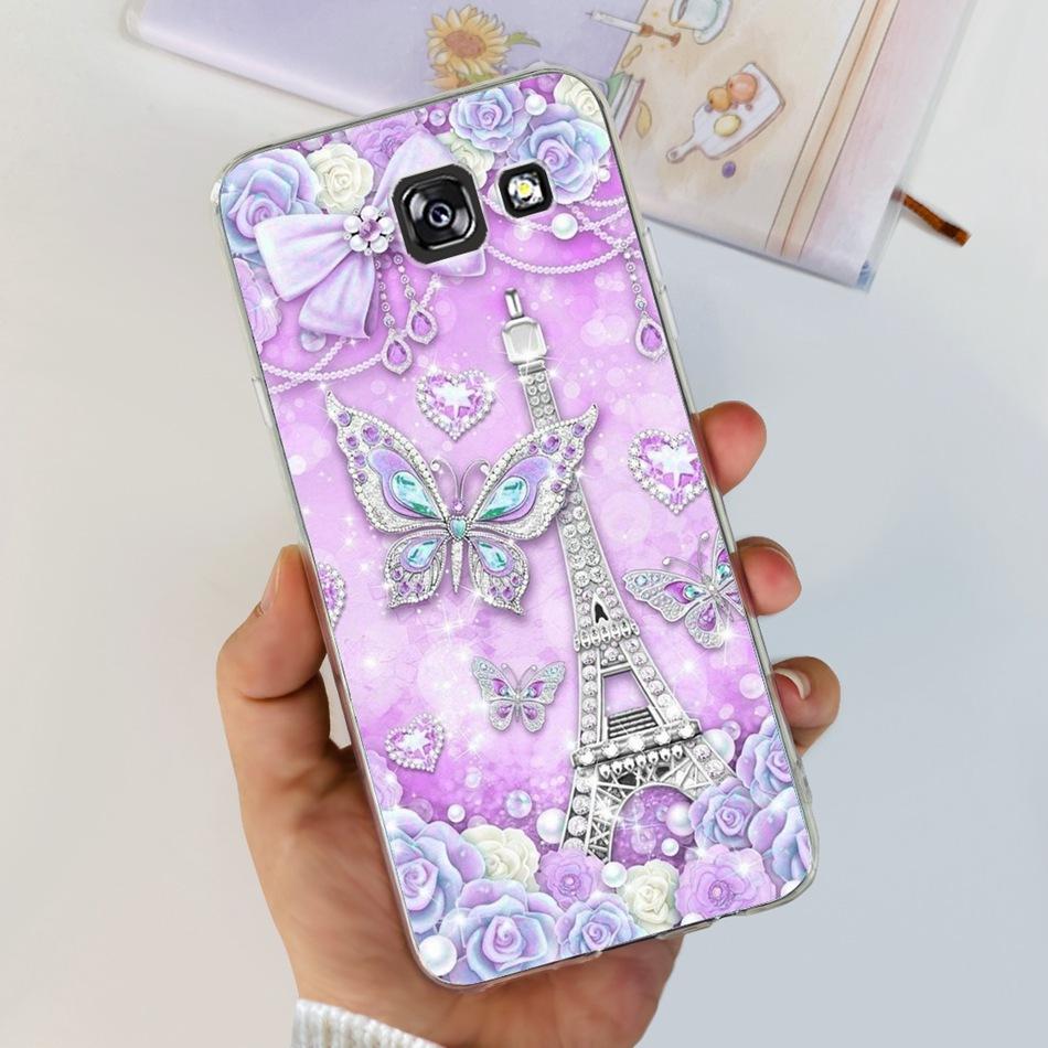 Stylish Flower Butterfly Phone Case For Samsung Galaxy A5 2017 A520F Soft Silicone TPU Cover For Samsung A5 2015 2016 A500 A510F