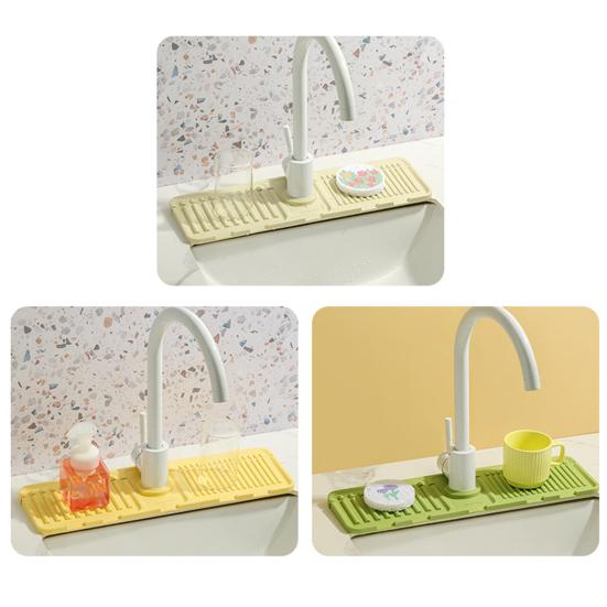 Сливной коврик для смесителя для раковины, кухонный коврик для сушки брызг, многофункциональный лоток для организации раковины для дома