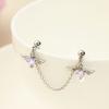 Women Girls 1.2mm Cartilage Earring Studs Helix Piercing Earring Angel Wings Heart Double Lobe