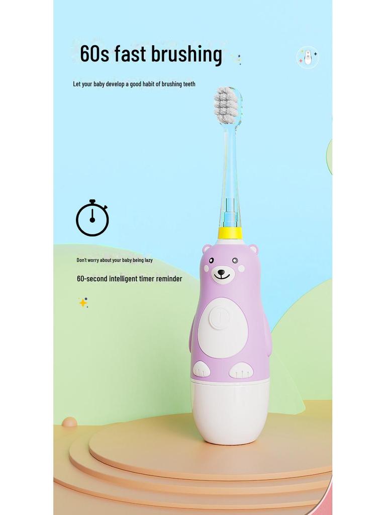 Электрическая зубная щетка Beinuo Kids' Sonic — умная, перезаряжаемая, автоматическая