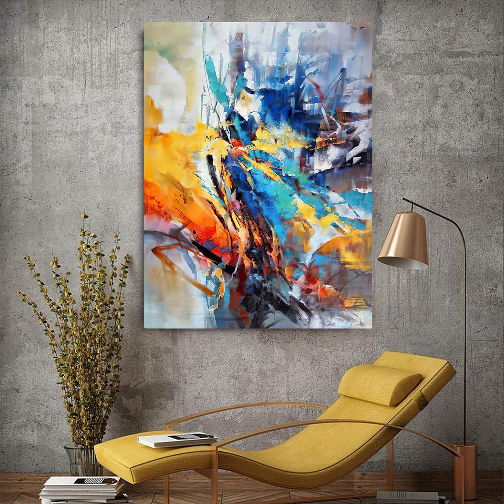 Красочные краски текстурированная абстрактная живопись маслом на холсте настенные художественные постеры современный домашний декор настенные картины для гостиной фреска