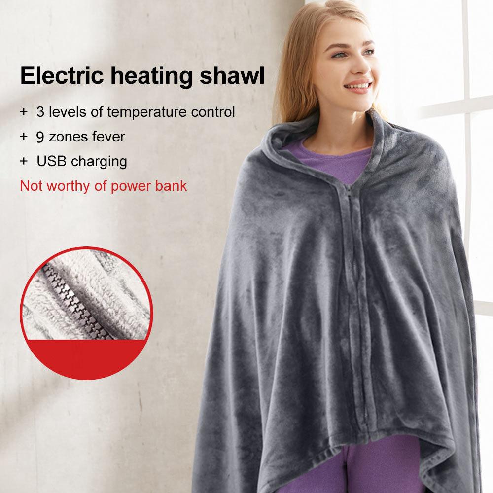Winter Electric Heating Blanket Portable Rechargeable Heating shawl Office Nap Insulation Blanket 150*85CM