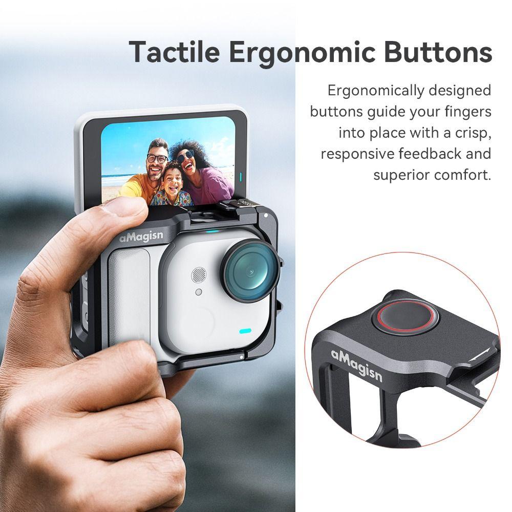 Quick Release Metal Rabbit Cage for Insta360 Go Ultra Action Camera Accessories