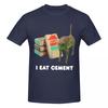 Unisex I Eat CeUnisext Cursed Cat Funny Meme T Shirt Streetwear Oversized Cotton Crewneck Custom Sleeve Tee Shirt