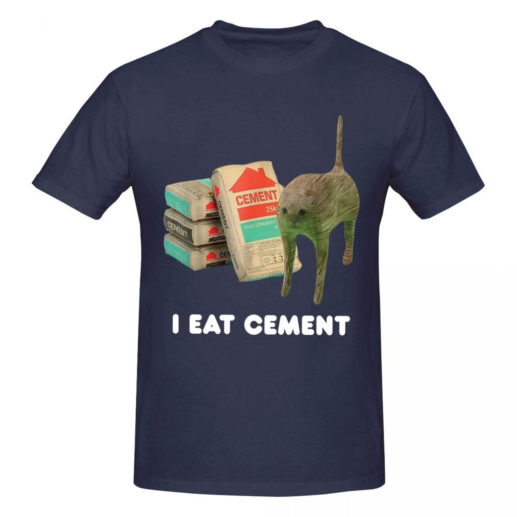 Unisex I Eat CeUnisext Cursed Cat Funny Meme T Shirt Streetwear Oversized Cotton Crewneck Custom Sleeve Tee Shirt