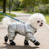 Снежный комбинезон для собаки, цельный, куртка для собаки, светоотражающий, стеганый, комбинезон, термо-снеговик для собаки с защитой для лап, теплая зимняя куртка для холодной погоды, для улицы