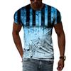 Summer Fashion Personality Musical Note Graphic T Shirts Trendly Men Retro Street Style 3D Printed Round Neck Short Sleeve Tees