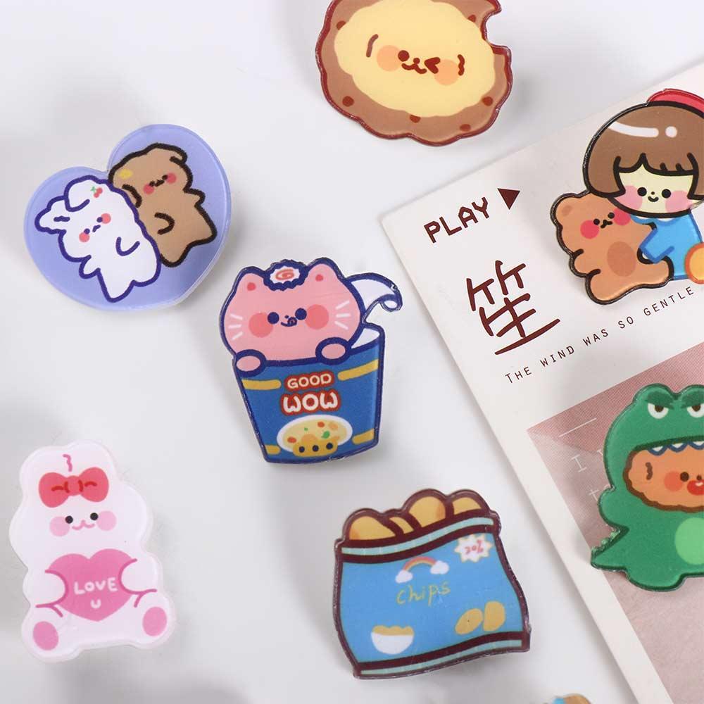 Kawaii Acrylic Japanese Student Cartoon Brooch Korean Style Brooch Bag Ornament Fashion Jewelry