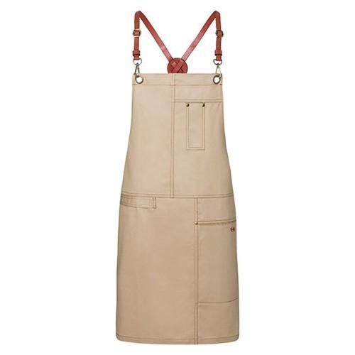 Karlowsky Unisex Adult Urban Leather X-Style Bib Apron
