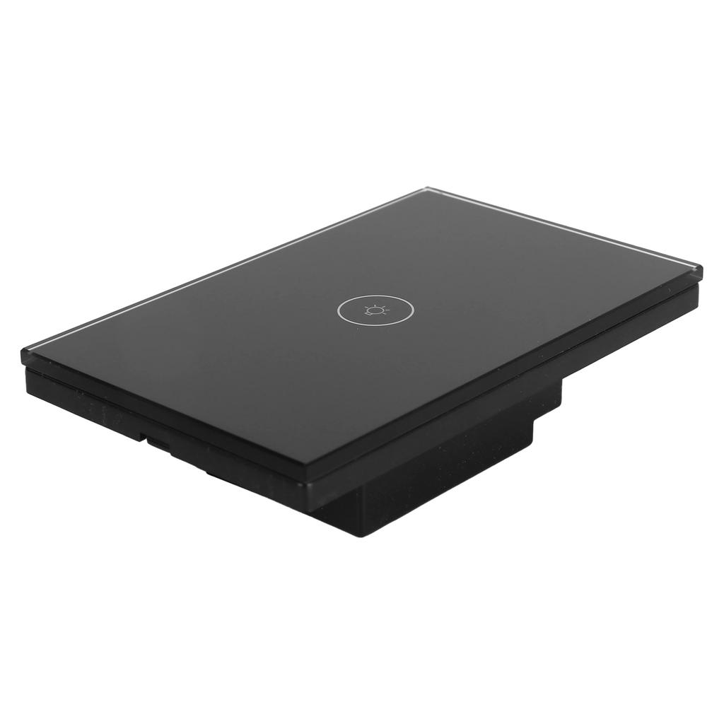 Умный настенный сенсорный выключатель света 1Way Wifi 10A MultiControl для бытовых нужд TUYA  (черный )