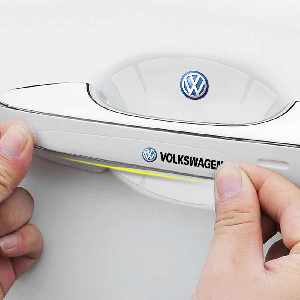 2026 Горячие Для VW VOLKSWAGEN 4/8 шт. Прозрачные Наклейки-Защитные Пленки от Царапин на Ручки Дверей Автомобиля для Volkswagen VW Caddy Touar