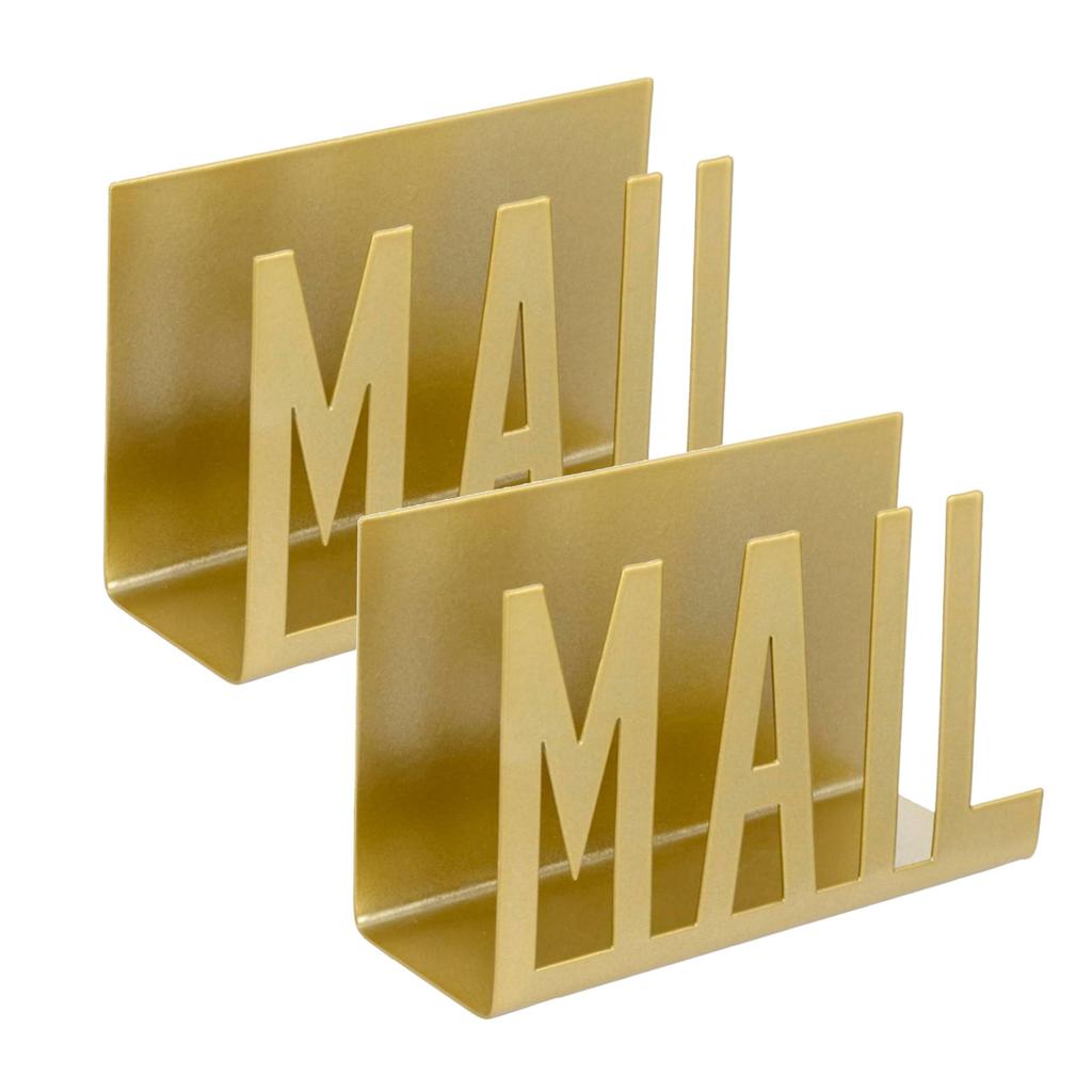 Elegant Iron Mail Sorter Metal Cutout Desktop Envelope Organizer Efficient Document Storage Rack for Home or Office