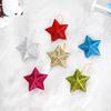 6 шт., рождественские пятиконечные праздничные подвесные украшения со звездой, многоразовый декор, елка, блестящий порошок, звездный орнамент