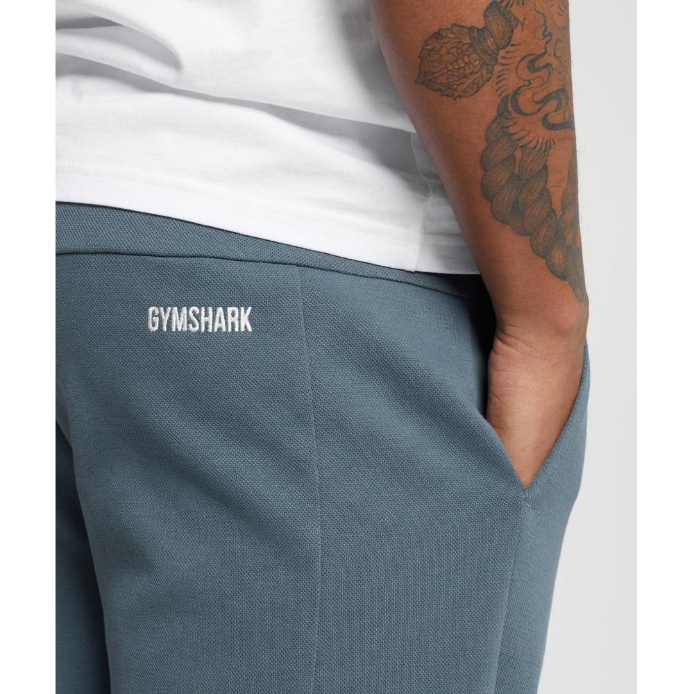 Gymshark Pique Joggers Titanium Blue Fresh Blue A6a6t Ucwg