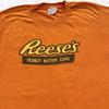 Винтажная футболка 80-х REESE’S PEANUT BUTTER CUPS РАЗМЕР S мягкая тонкая закусочная конфета