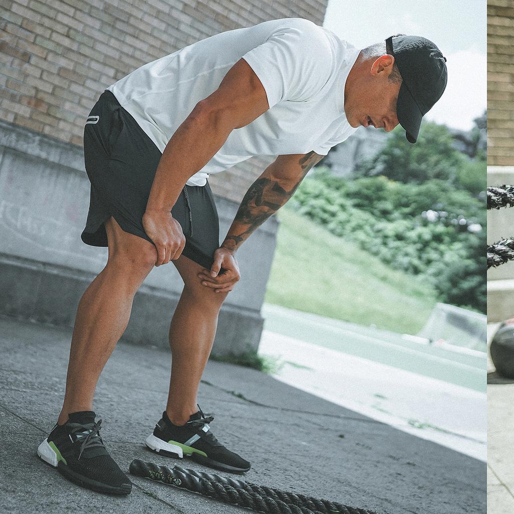 Пляжные шорты для отдыха с двухслойной сетчатой подкладкой для бега, спорта и фитнеса, мужские шорты