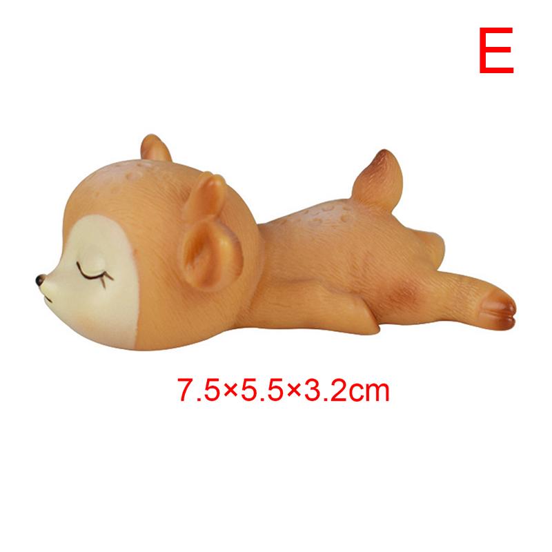 1 шт. Статуэтка Оленя Украшения Олененок Каваи Спящее Животное Декор Силиконовая Статуэтка Животного для Дома Настольный Декор Детский Подарок