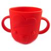 [M6342] - Red 'Animals' Silicone Baby Cup - 8x7 Cm