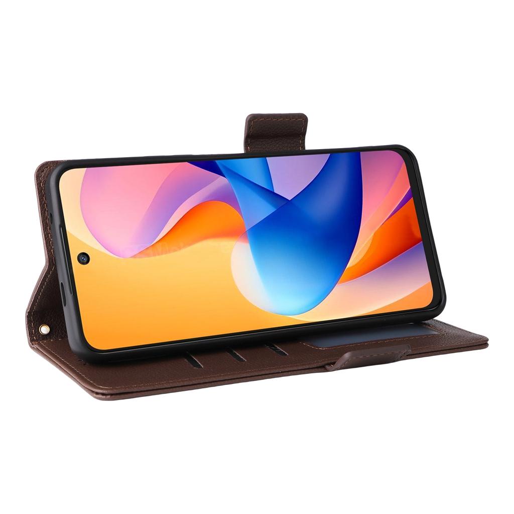 Чехол для TCL 60R 5G/60 5G с ремешком на запястье, текстура личи, кошелек из ПУ кожи, чехол для телефона