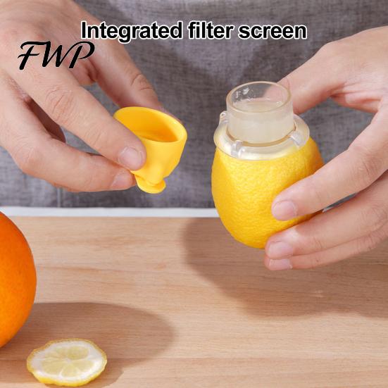Kitchen Citrus Juicer 1/2Pcs Lemon Squeezer with Screw Top Lid Built-in Filter Multi-functional Hand Held Juice Tool Mini Manual Orange Lime