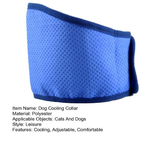 Охлаждающий ошейник для собак, летняя дышащая охлаждающая бандана для домашних животных, регулируемый мгновенно охлаждающий ледяной шарф, шейный платок для собак от солнечного удара для маленьких и больших собак