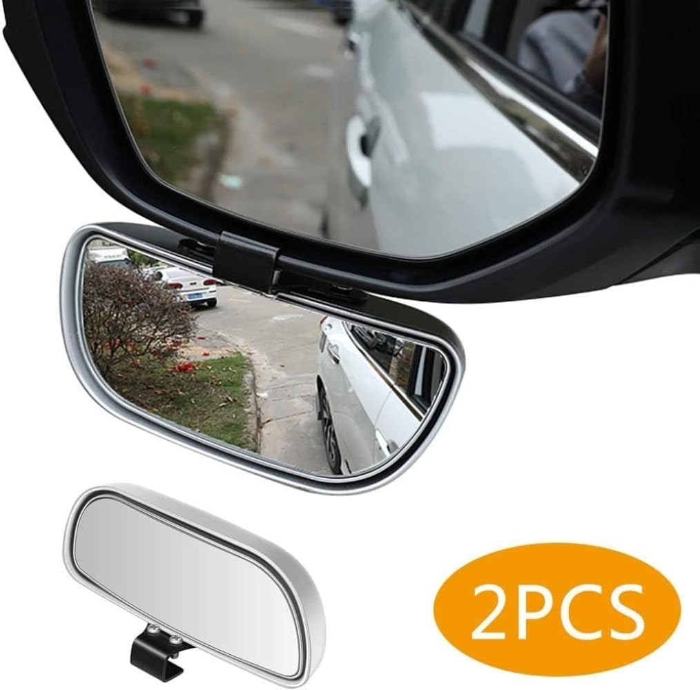Car Blind Spot Mirror Universal Reverse Auxiliary Mirror, Adjustable Car Auxiliary Universal Wide Angle Mirror (Black)