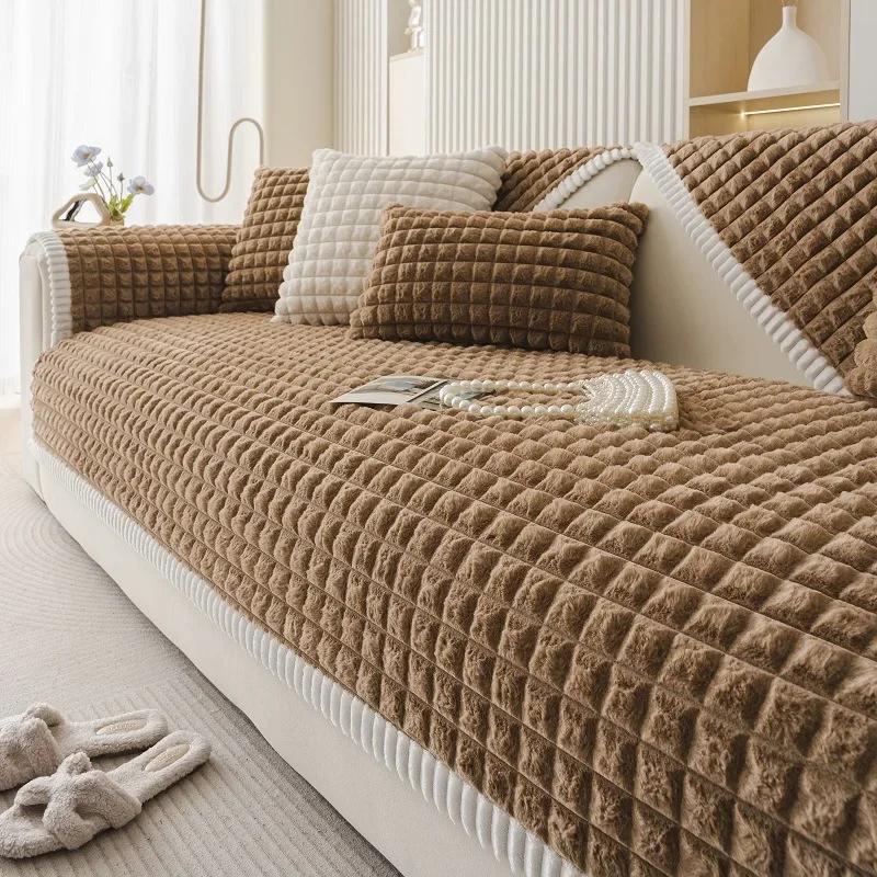 Sofa Cushion Plush  New Non-slip Sofa Cover Full Cover Sofa Towel
