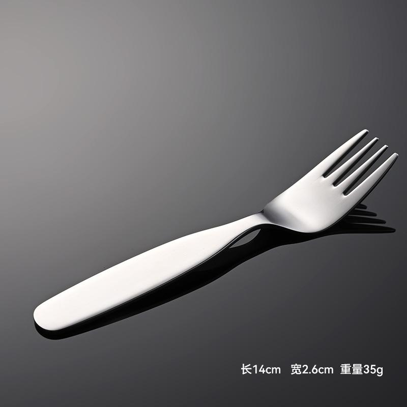 Детская посуда из нержавеющей стали 316 с квадратной ручкой, креативная ложка и вилка, детская маленькая ложка, маленькая вилка, обучение кормлению, прикорм