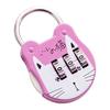 Code Number Lock Anti-theft High Strength Accurate Cute Cat Mini Luggage Suitcase Number Password Lock for Dorm Drawer
