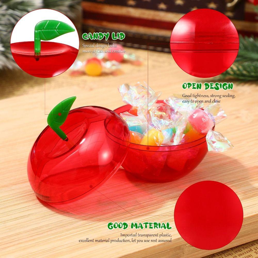 6 Pcs Red Chocolate Candy Box Small Plastic -shape Boxes Holiday Candy Boxes Christmas Decoration