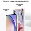 For Samsung Galaxy A16 5G/Galaxy A16 4G TPU Case Marble Pattern 2.0mm Electroplating Phone Back Cover