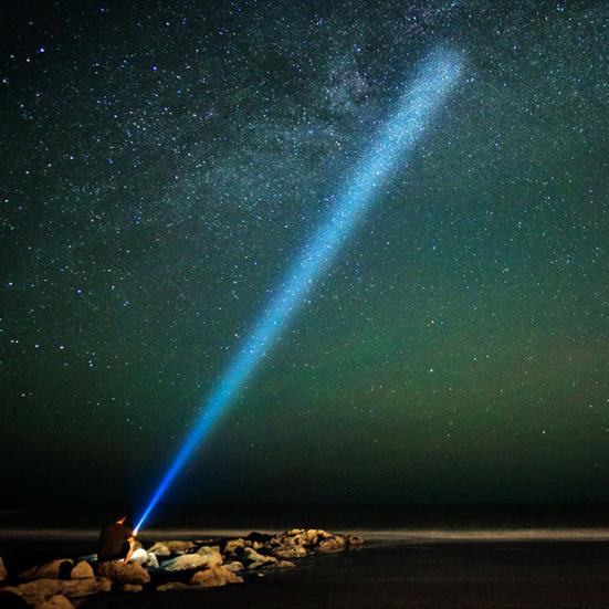 Super Bright LED Flashlight 3 Modes Compact Size Portable IPX7 Waterproof Multifunctional Rechargeable Emergency Flashlight