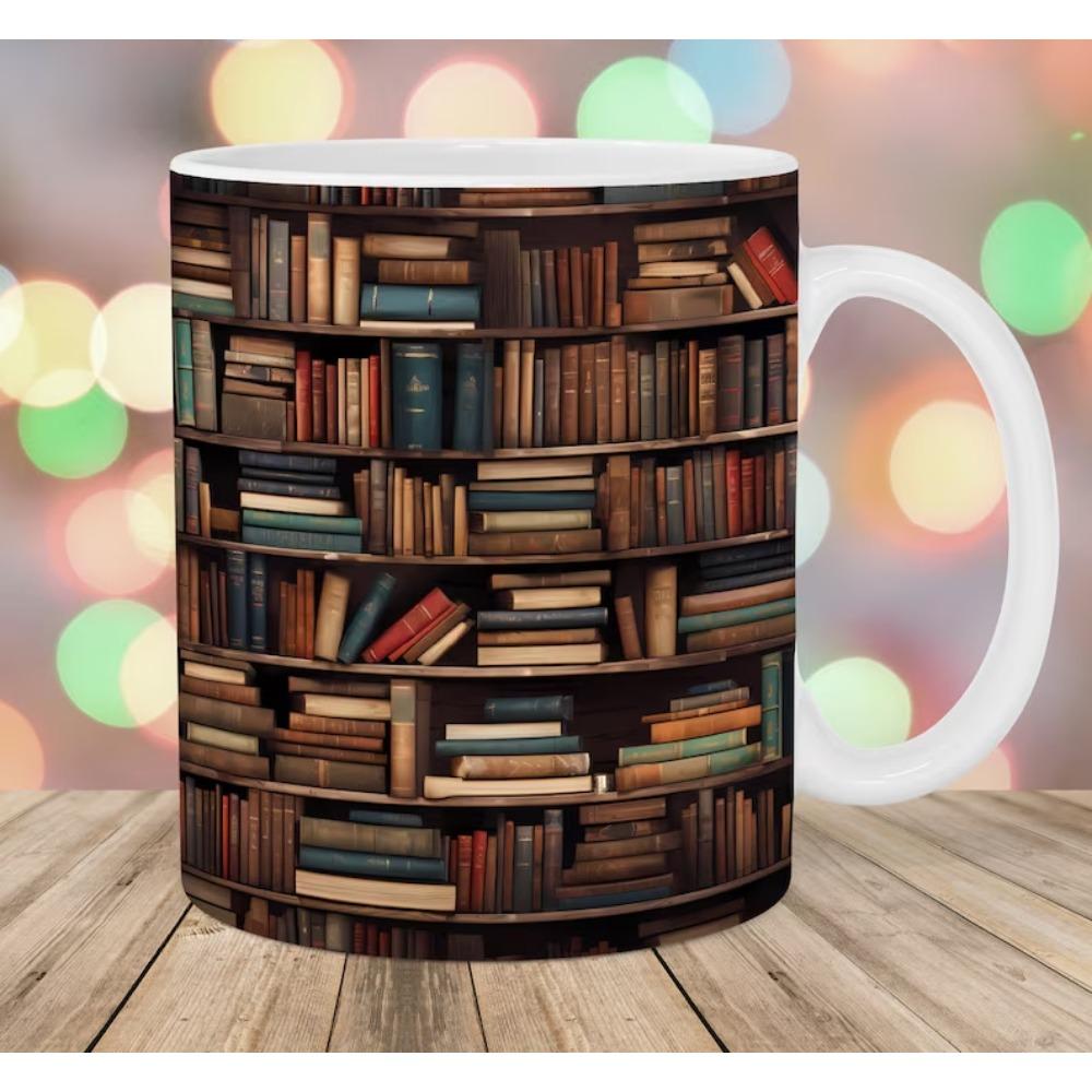 Керамическая кофейная кружка 'Библиотека' новая книжная полка книжный фанат чашка для чая