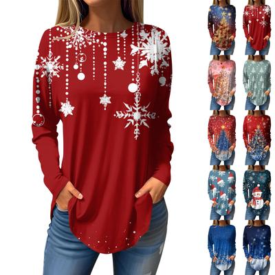 Футболки женские осенние повседневные рубашки с длинным рукавом толстовка винтажный графический принт топ пуловер ко Дню святого Валентина