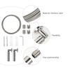 Stainless Steel Clothesline Curtain Rod Extra Long Rods Wire Kit Outdoor Scalable