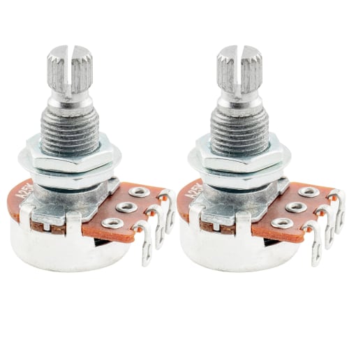 Alpha Potentiometer, 16, 25K, A-Curve, Metric Size, for Electric Guitar/Bass (Pack of 2)