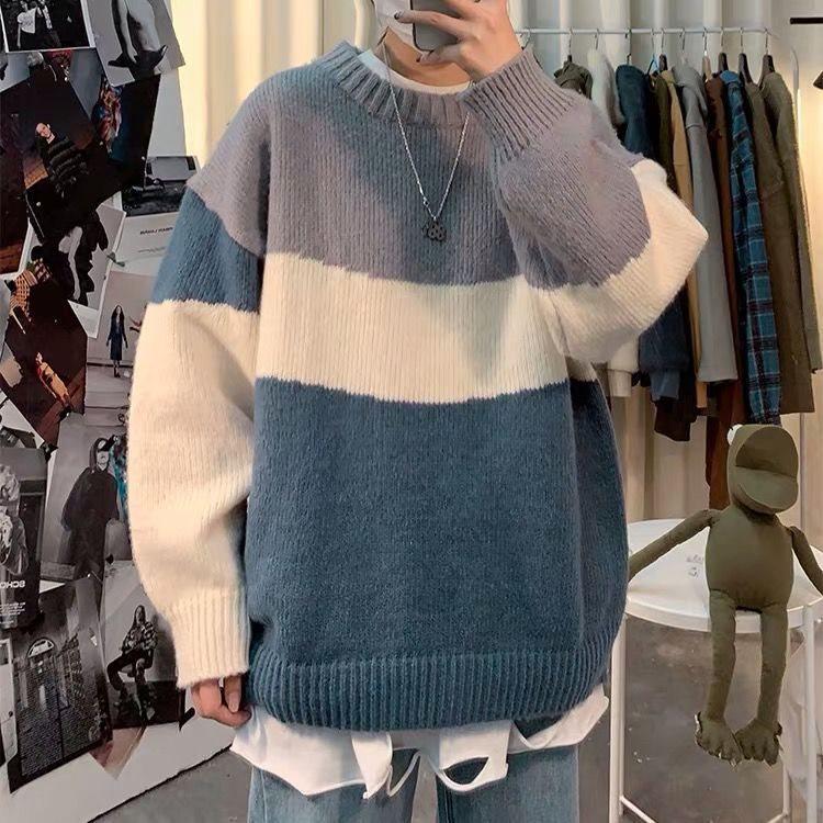 Men's Korean Style Loose Sweater - Trendy, Handsome, Thick Base for Autumn and Winter