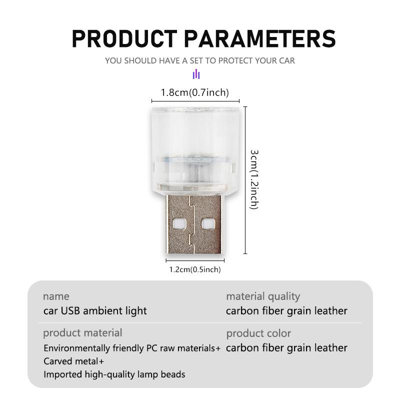 Автомобильная USB-лампа, лампа настроения, Plug Play, декорации салона для Mitsubishi Outlander Lancer L200 ASX Pajero Grandis Eclipse
