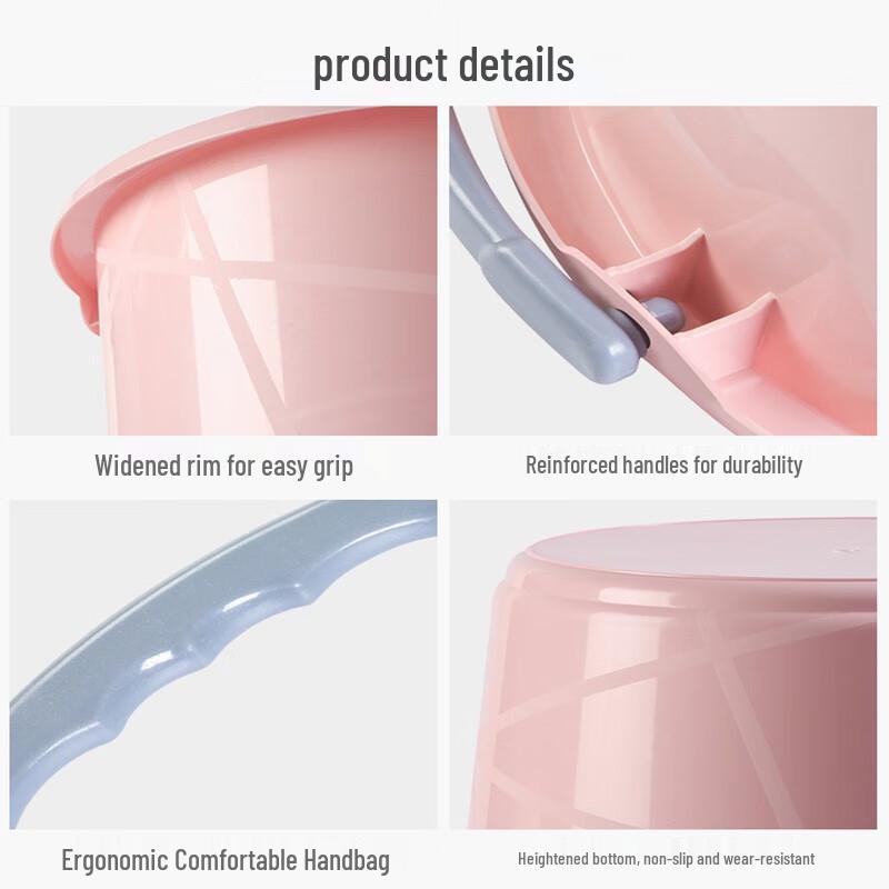 Portable Plastic Storage Bucket with Lid