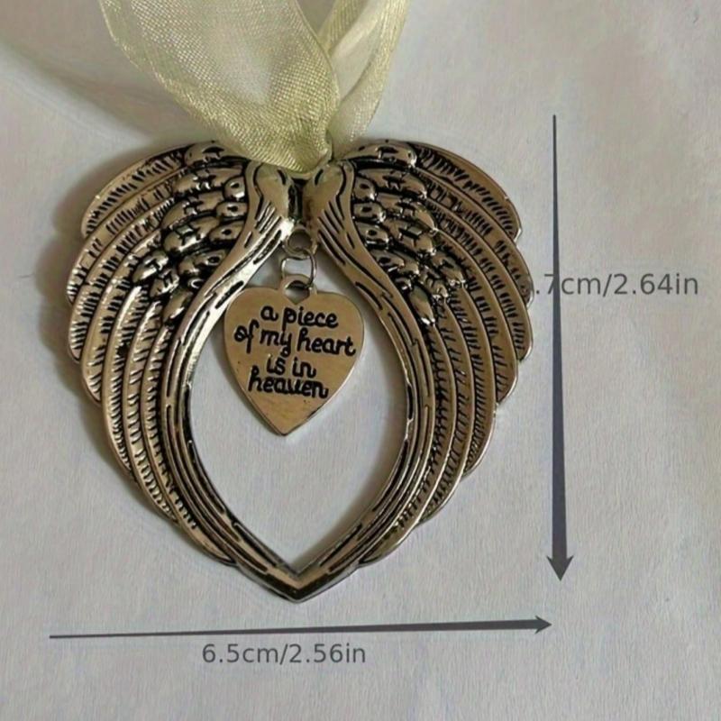 1pc Angel Wings Christmas Ornament Bell Charm Angel Wings Christmas Tree Decoration Gift Box Home Decoration Pendant